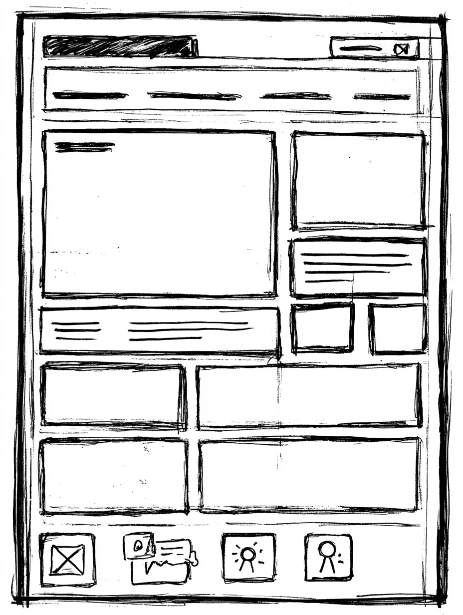 Website design sketch